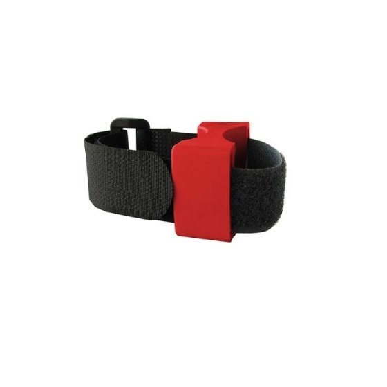 MvTek Supporto per gonfia e ripara con velcro Rosso